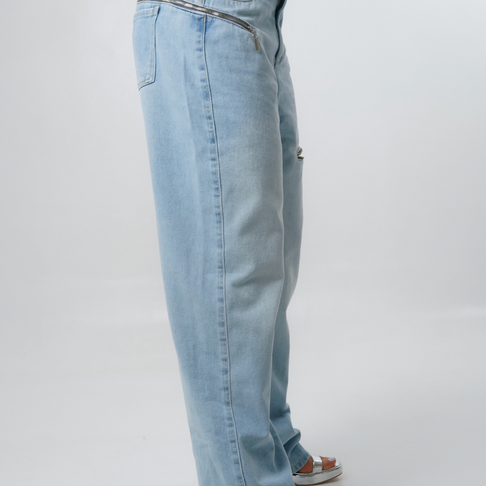 
                      
                        Women's Mid Waist Baggy Jeans
                      
                    