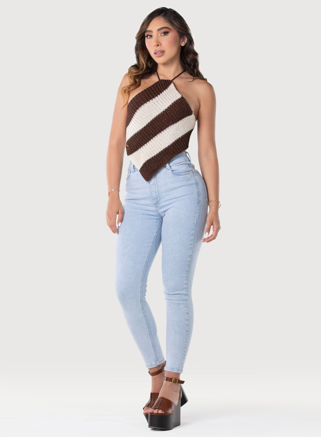 Women's High Rise Skinny Jeans Light Blue Alien Jeans