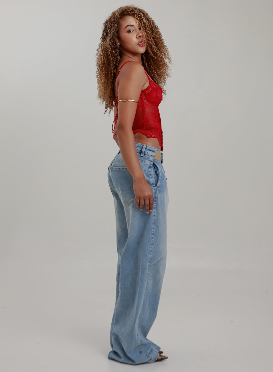 Women's Low Rise Straight Alien blue Jeans