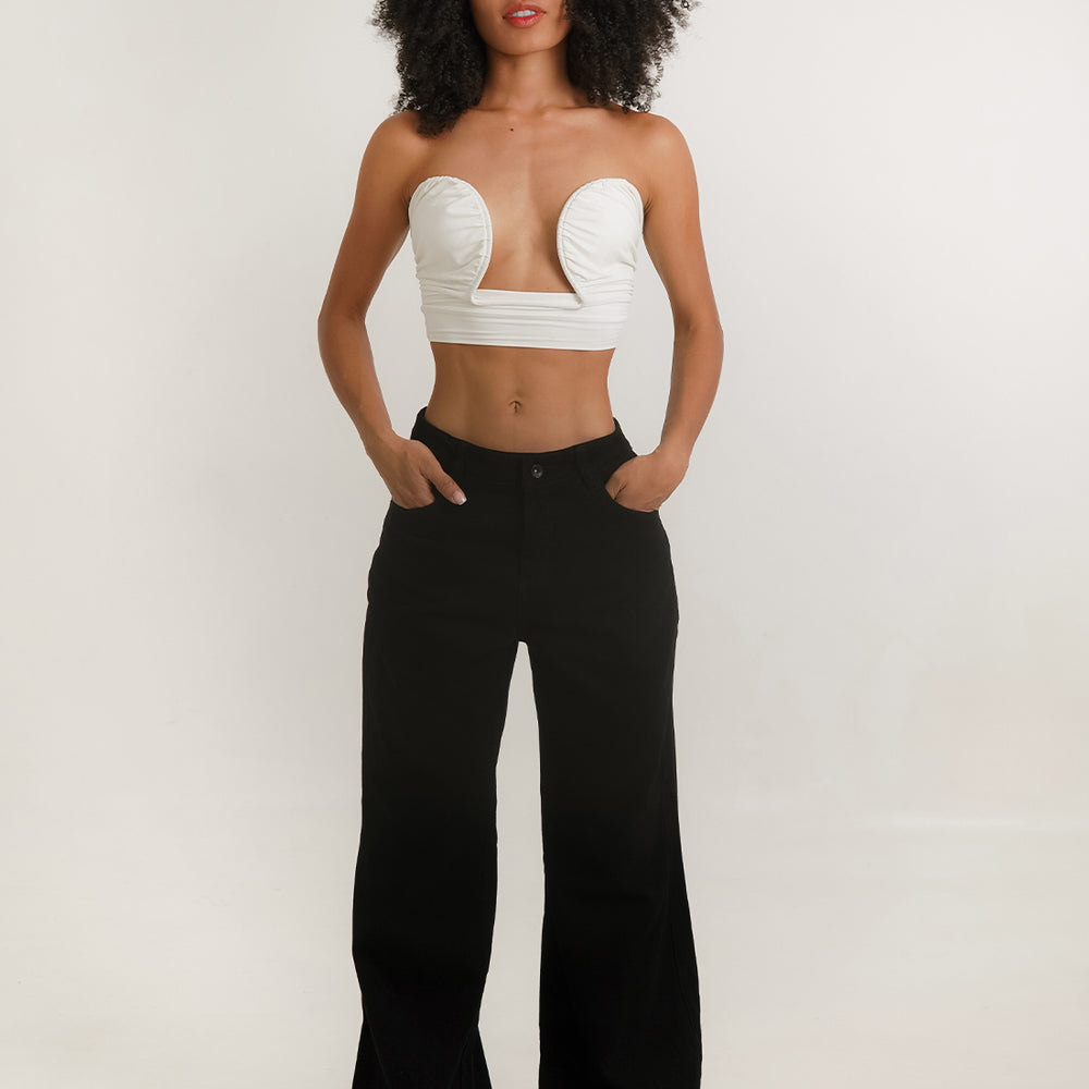 Low Rise Wide Leg Jeans