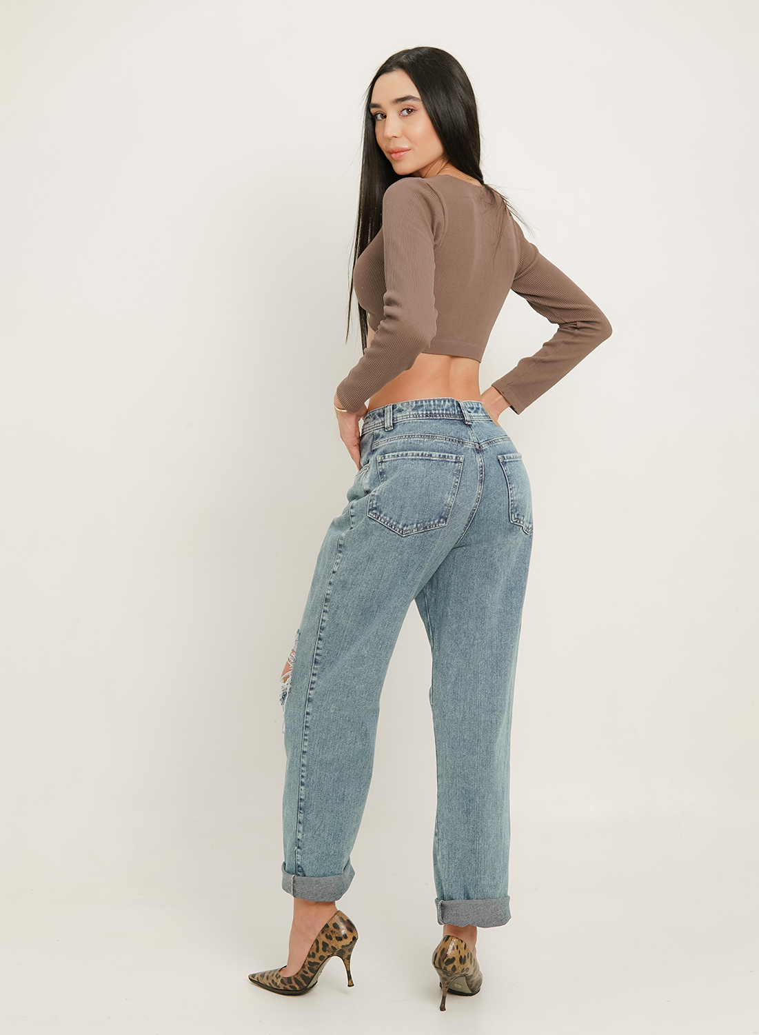 Women's Low Rise Boyfriend Jeans