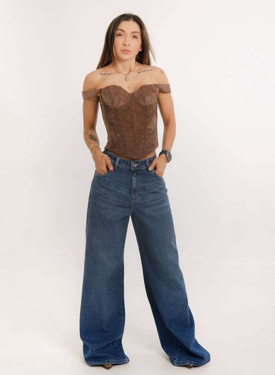 Women's Low Rise Wide Leg Jeans