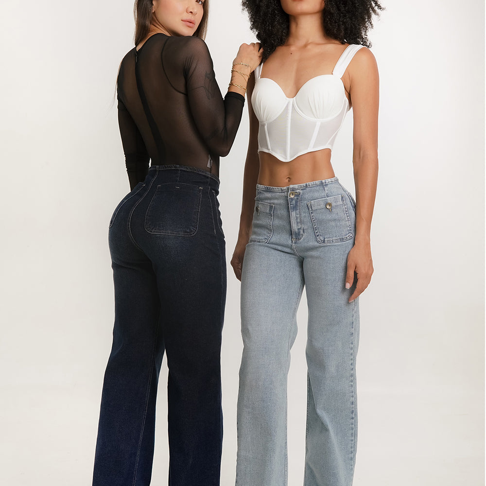 
                      
                        Ravi - Women's Mid Rise Mom Flare Jeans
                      
                    