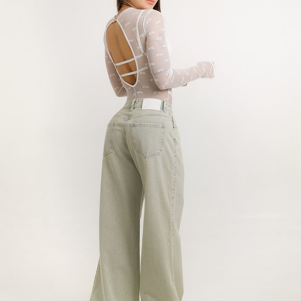 Women's Low Rise Wide Leg Jeans