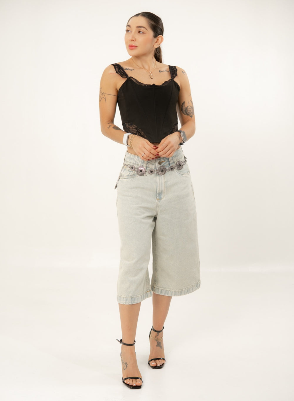 Women's Extra Long Low Rise Relaxed Jorts