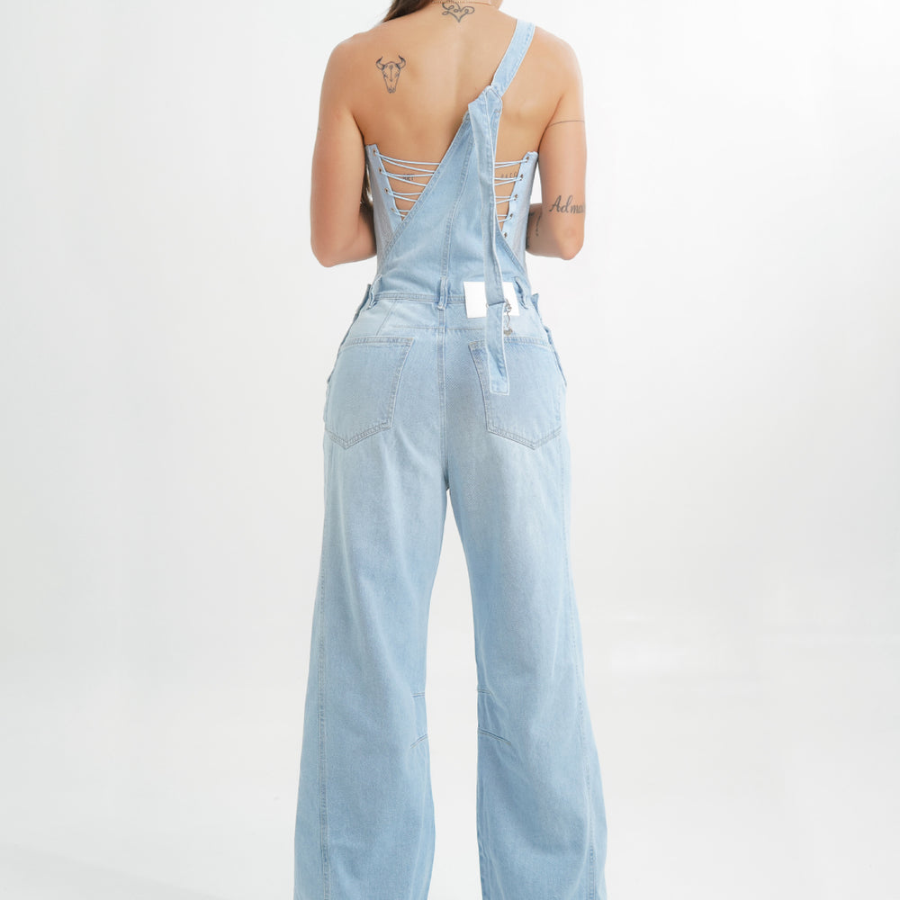 
                      
                        Women's Sleeveless Denim Jumpsuit Alien Jeans Ice blue
                      
                    