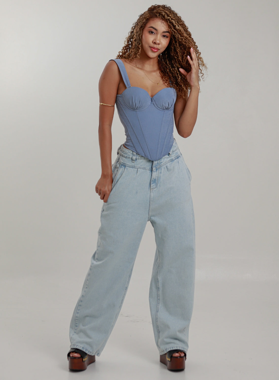 Women's Mid Waist Barrel Jeans