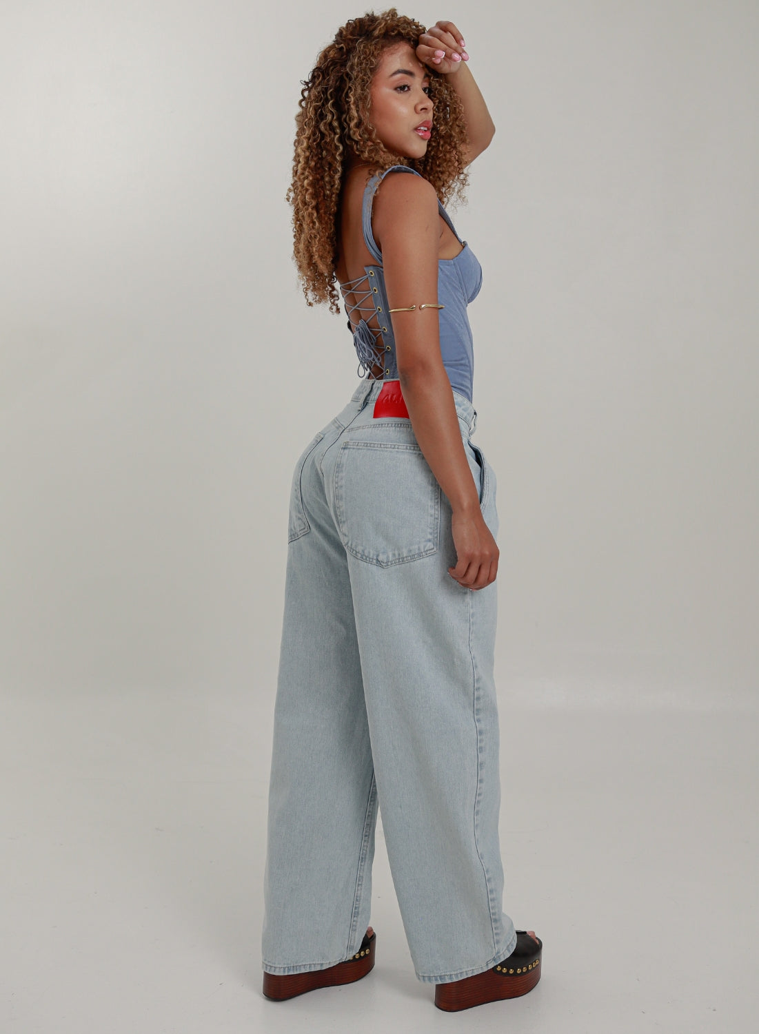 Women's Mid Waist Barrel Jeans