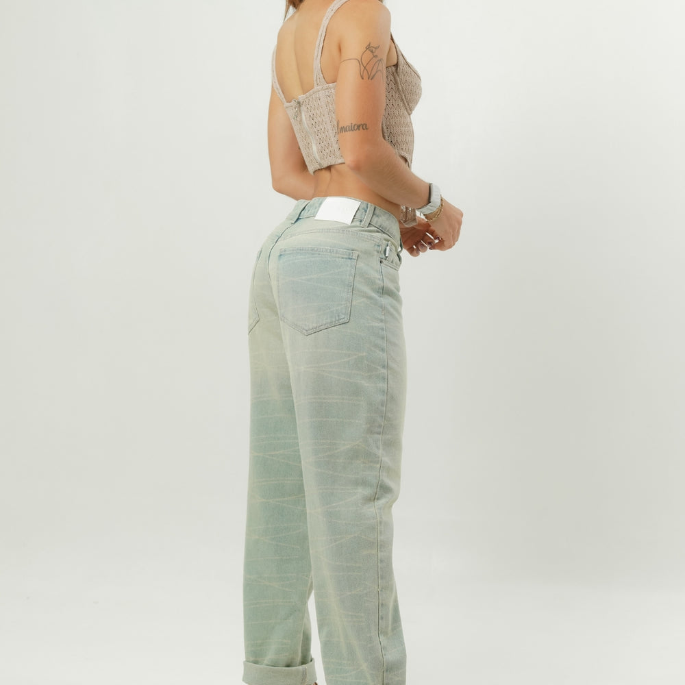 Women's Low Rise Boyfriend Alien Jeans