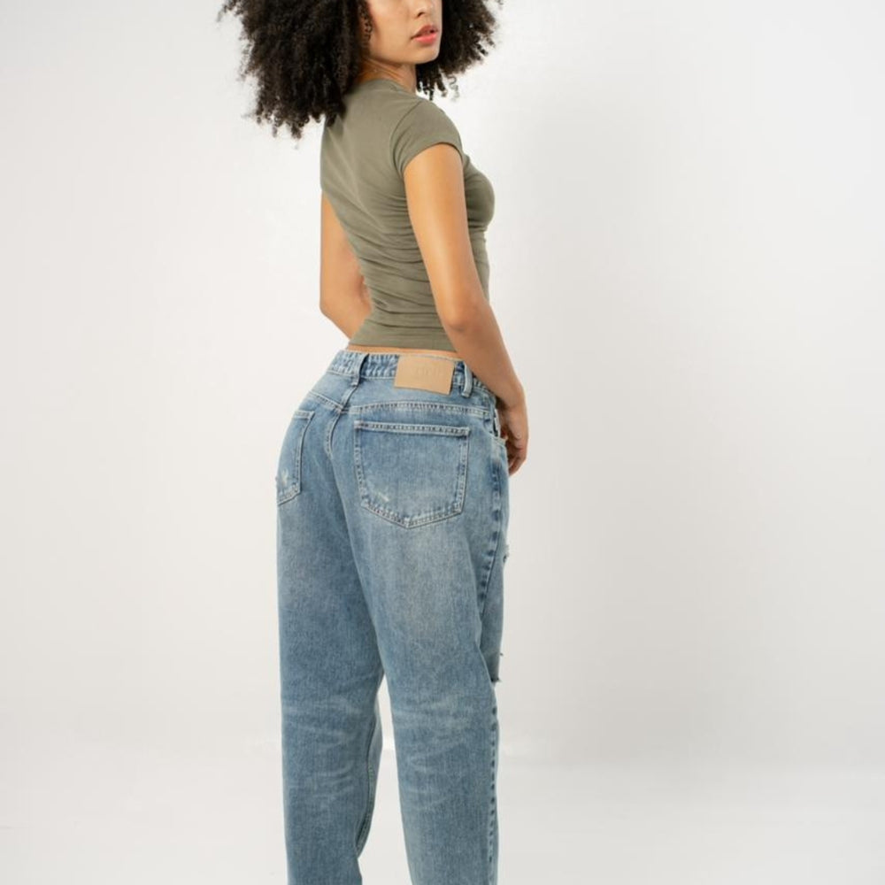 Women's Low Rise Boyfriend Jeans ALIEN JEANS