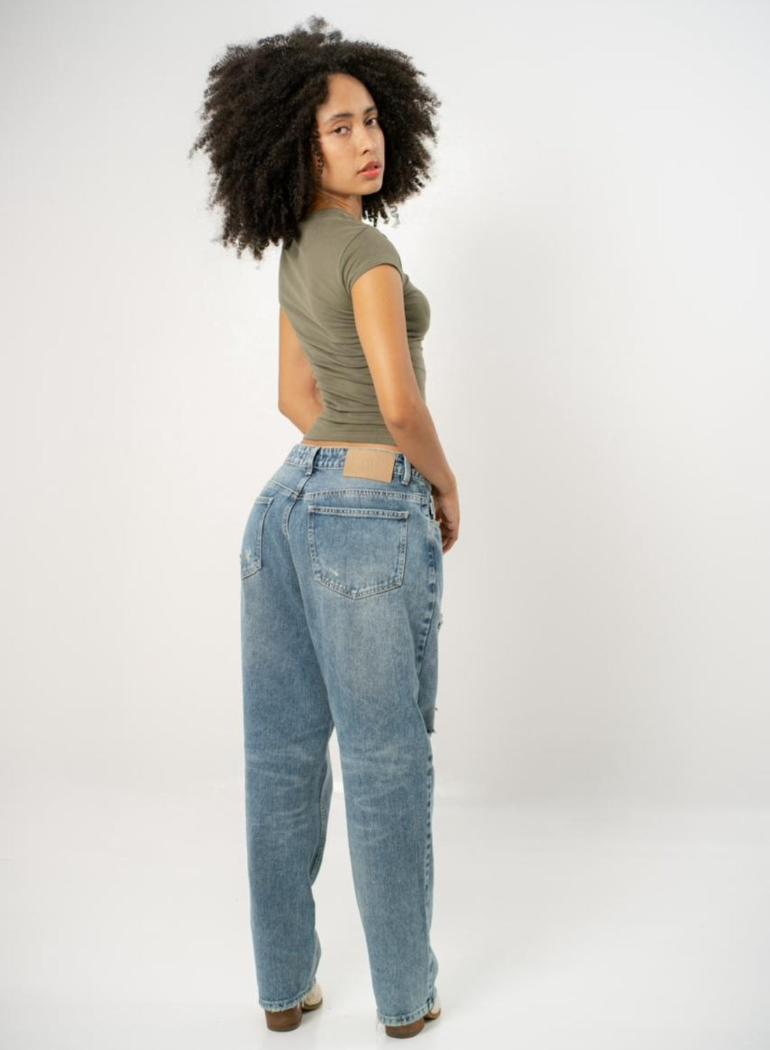 Women's Low Rise Boyfriend Jeans ALIEN JEANS