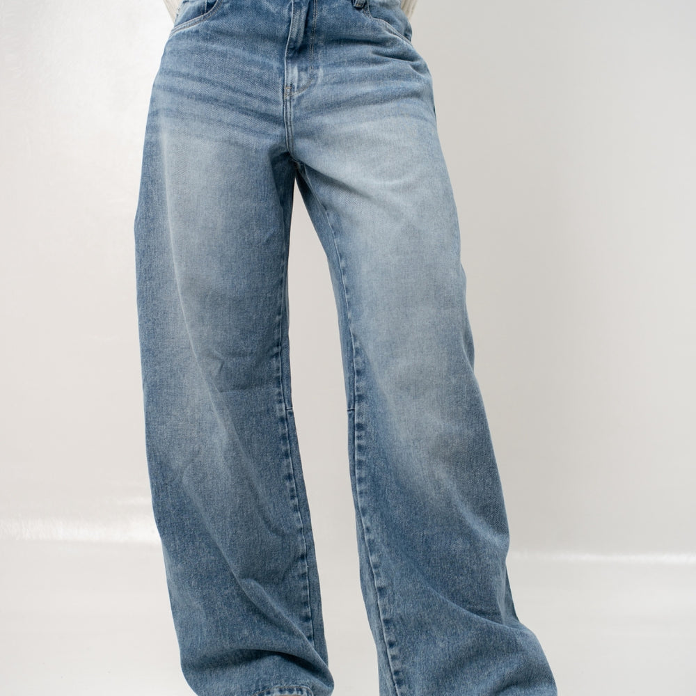 Women's Mid Rise Flare Alien Jeans  BLUE 