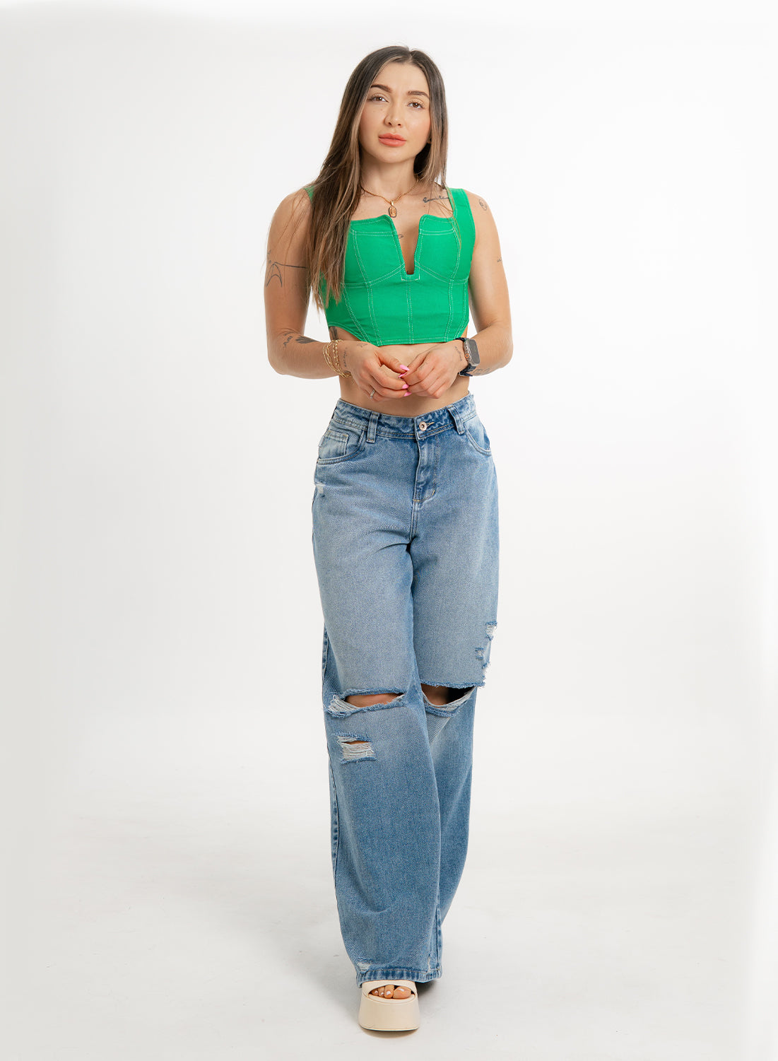 Low Rise Flare Jeans