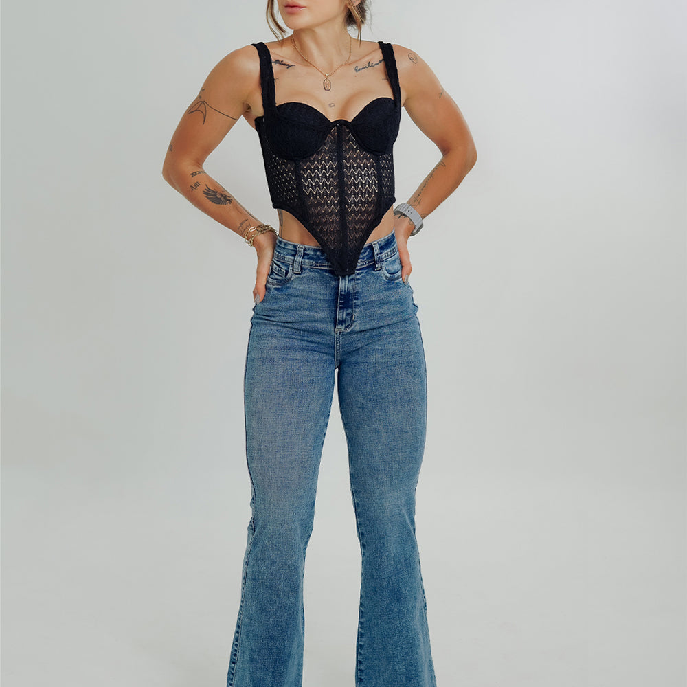 High Rise Bootcut Jeans