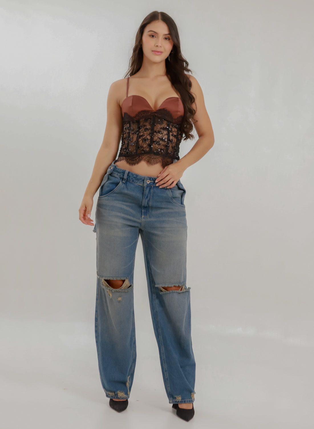 Chain 2 - Women's Low Rise Boyfriend Jeans