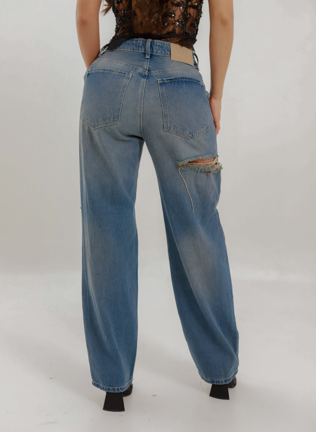 Chain 2 - Women's Low Rise Boyfriend Jeans