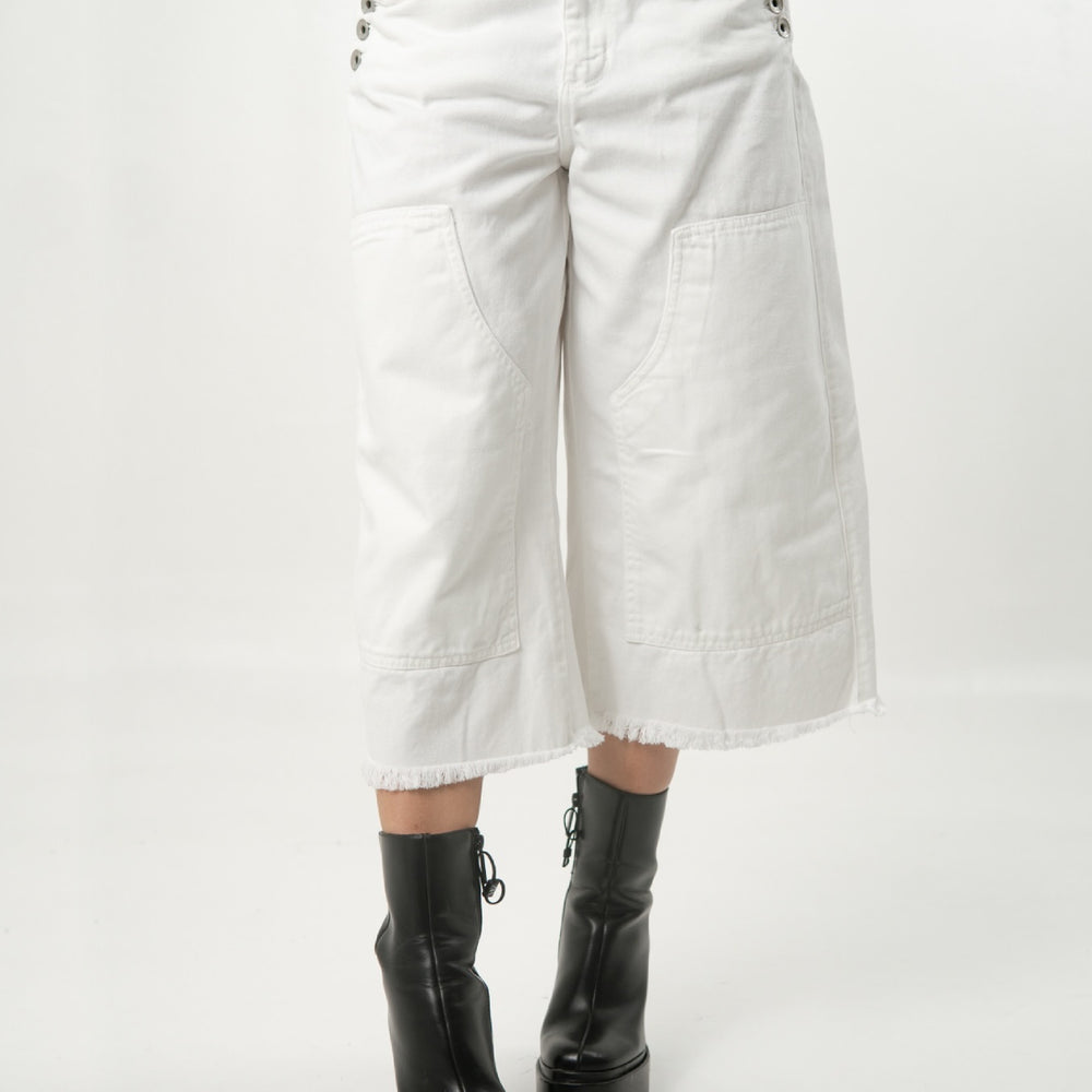 
                      
                        Women's Extra Long Low Rise White Alie Jeans Jorts
                      
                    
