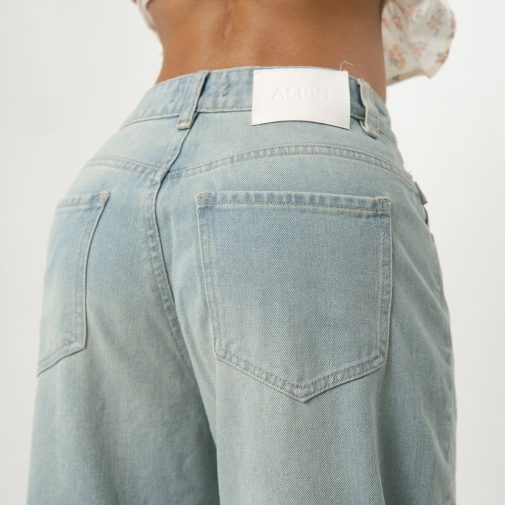 
                      
                        Women's Low Rise light blue Wide Leg Alien Jeans
                      
                    