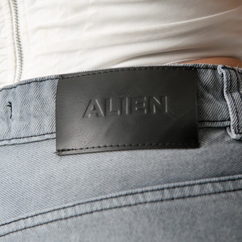 
                      
                        Women's Low Rise GRAY Wide Leg Alien Jeans
                      
                    