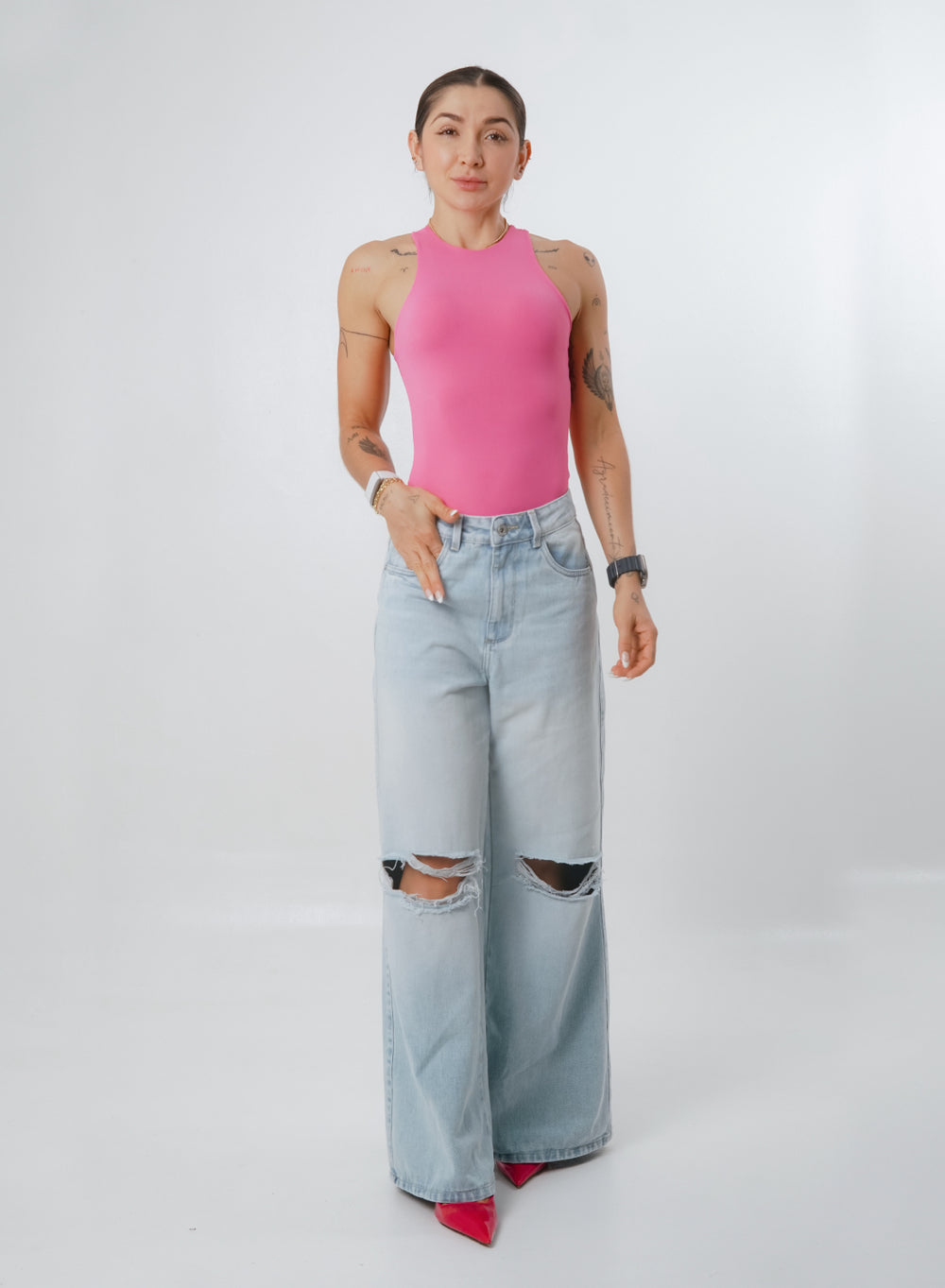 Women's Low Rise Wide Leg Jeans