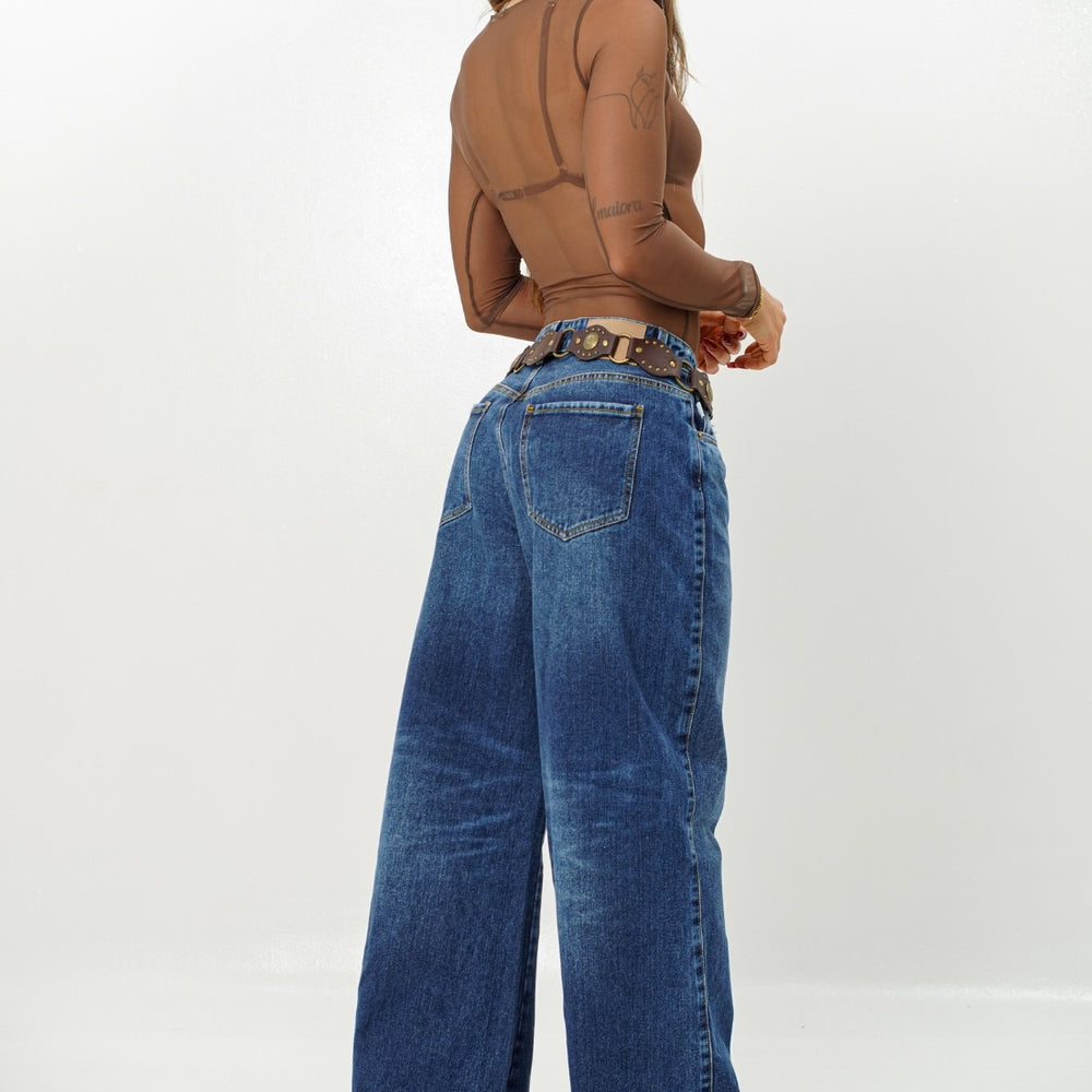 
                      
                        Women's Low Rise BLUE  Wide Leg Alien Jeans
                      
                    