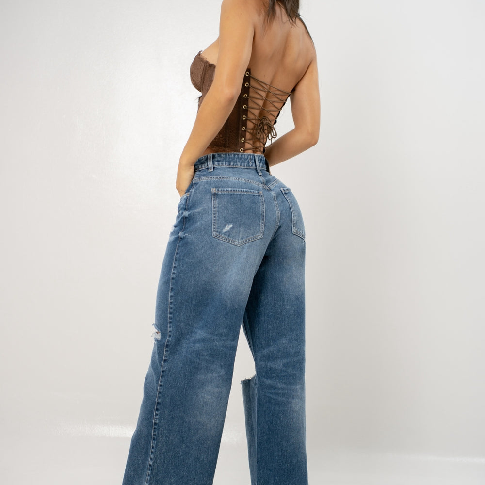 Women's Low Rise Wide Leg Alien Jeans