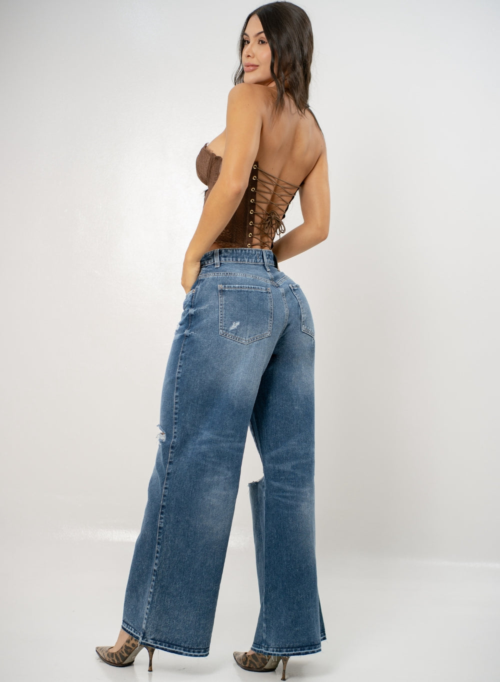 Women's Low Rise Wide Leg Alien Jeans