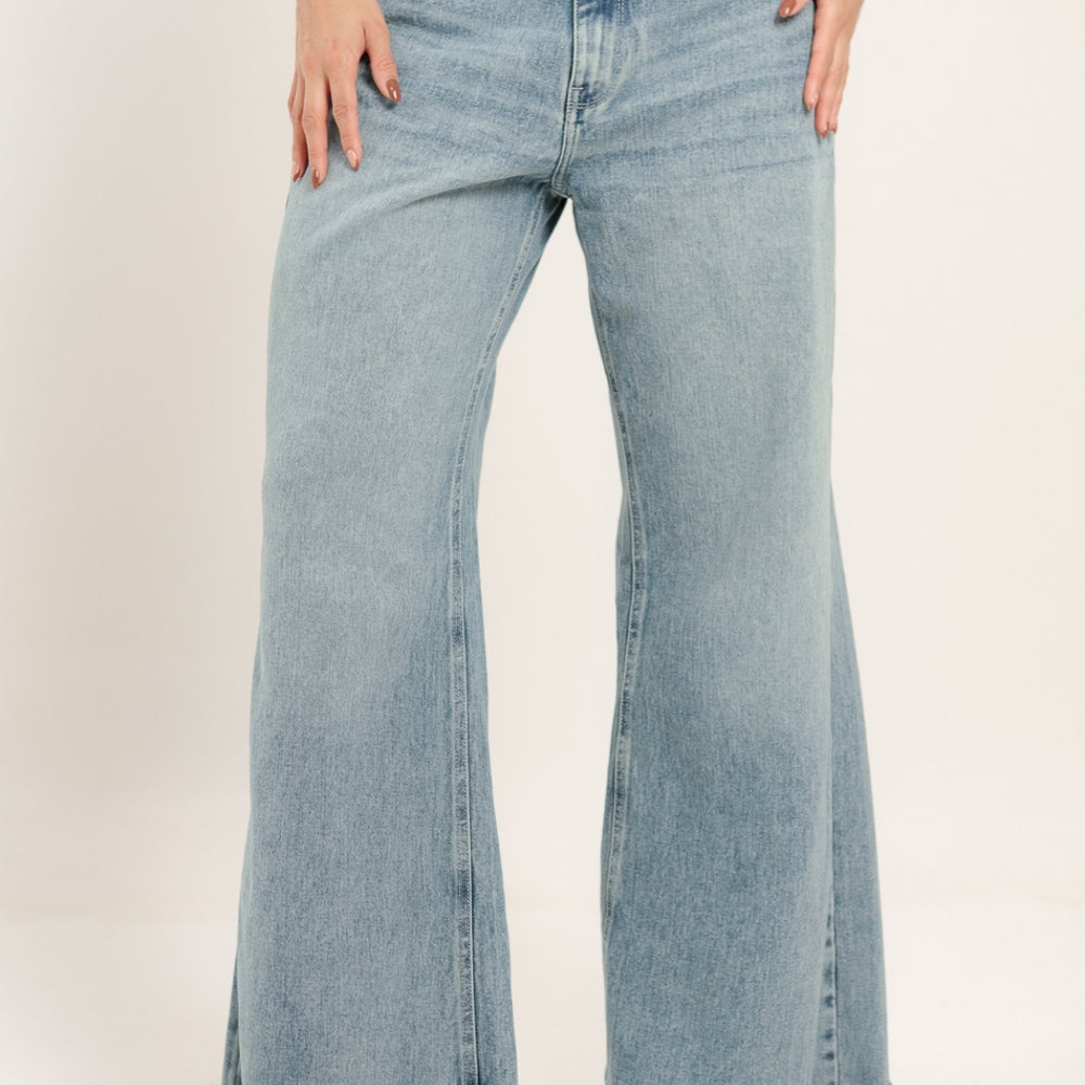 
                      
                        Light Blue Women's Low Rise Wide Leg Jeans
                      
                    