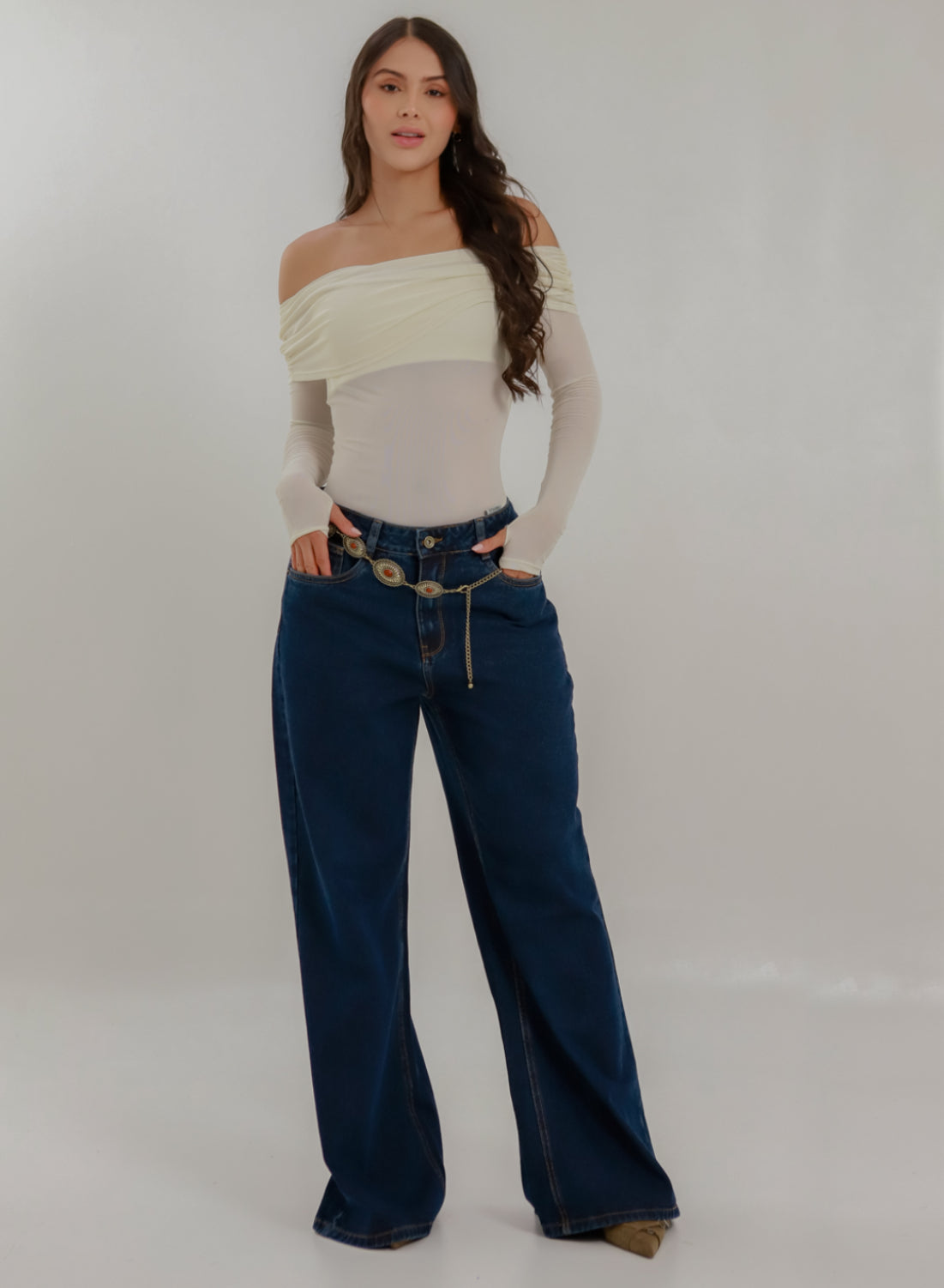 Women's Low Rise Wide Leg Jeans