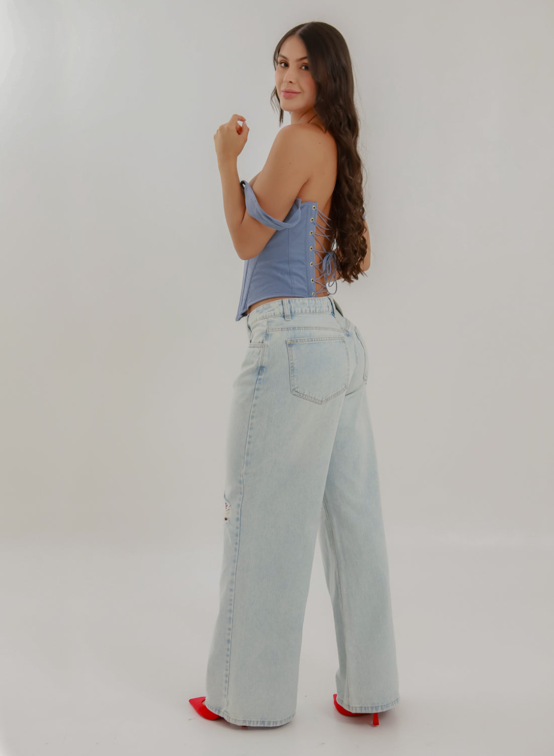 Women's Low Rise Wide Leg Jeans