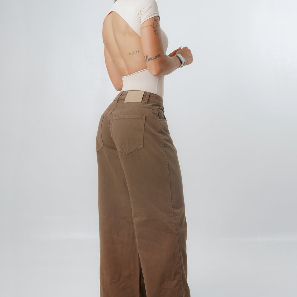 
                      
                        Cora Chocolate - Women's Low Rise Wide Leg Jeans
                      
                    