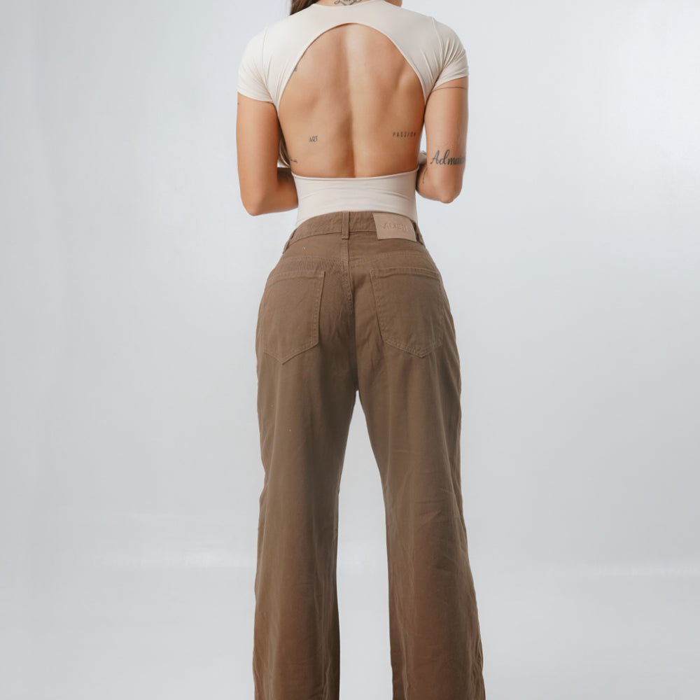 
                      
                        Cora Chocolate - Women's Low Rise Wide Leg Jeans
                      
                    