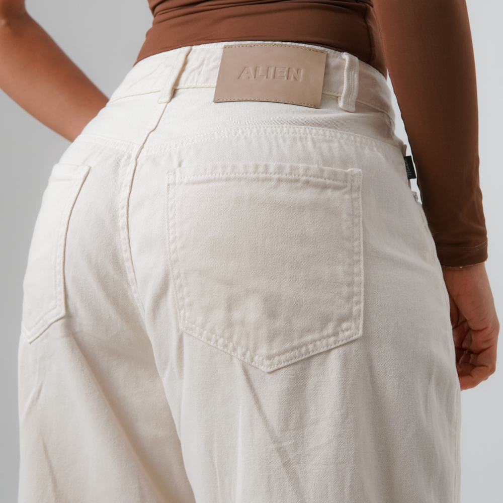 
                      
                        Cora Vanilla - Women's Low Rise Wide Leg Jeans
                      
                    