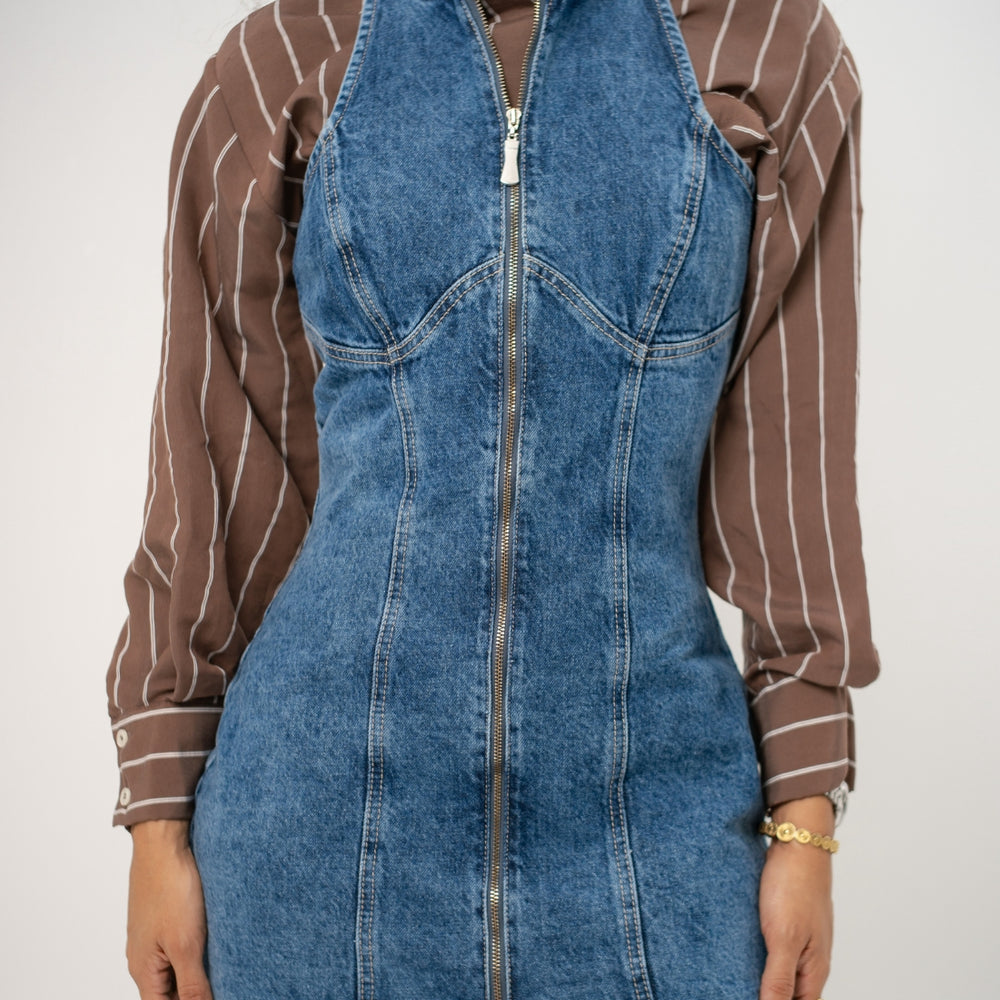 
                      
                        Women's Blue Denim Mini Dress
                      
                    