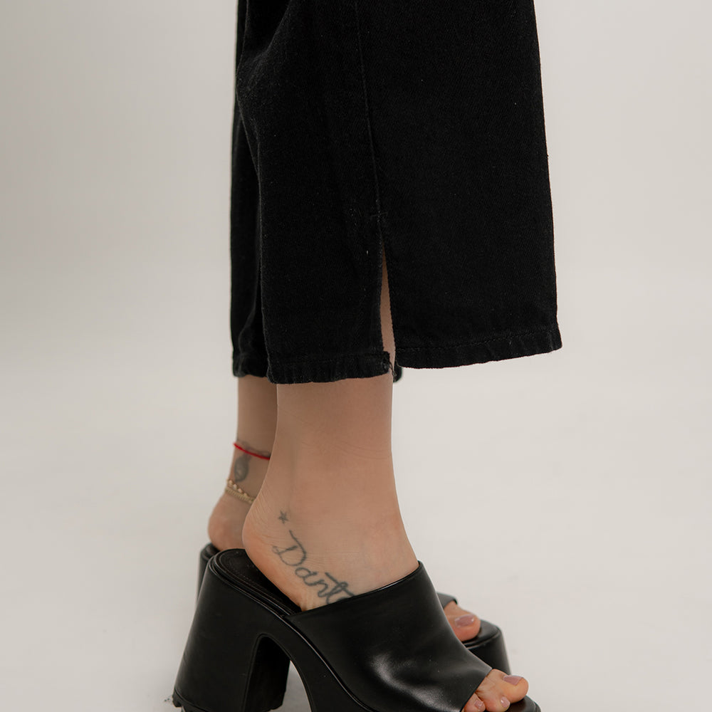 
                      
                        Mid Rise Culotte Jeans
                      
                    