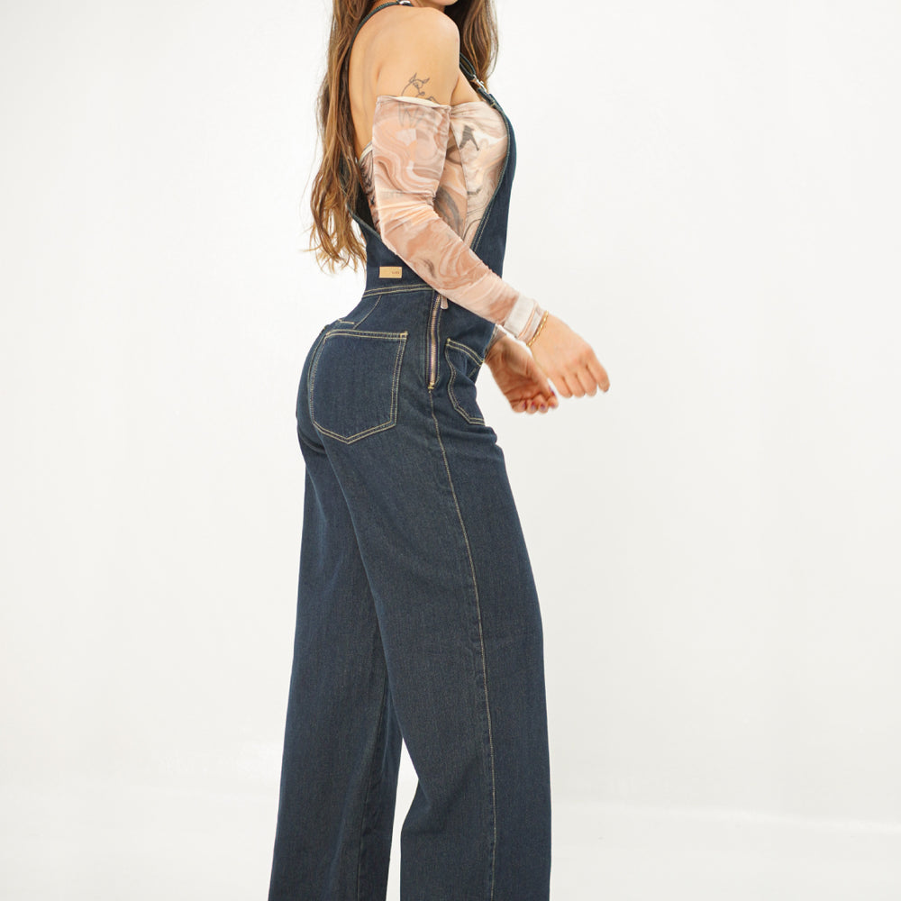 Women's Sleeveless Denim Jumpsuit