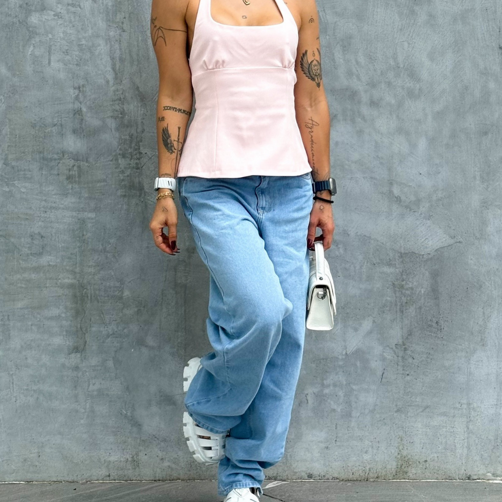BAGGY RELAXED LIGHT BLUE ALIEN JEANS