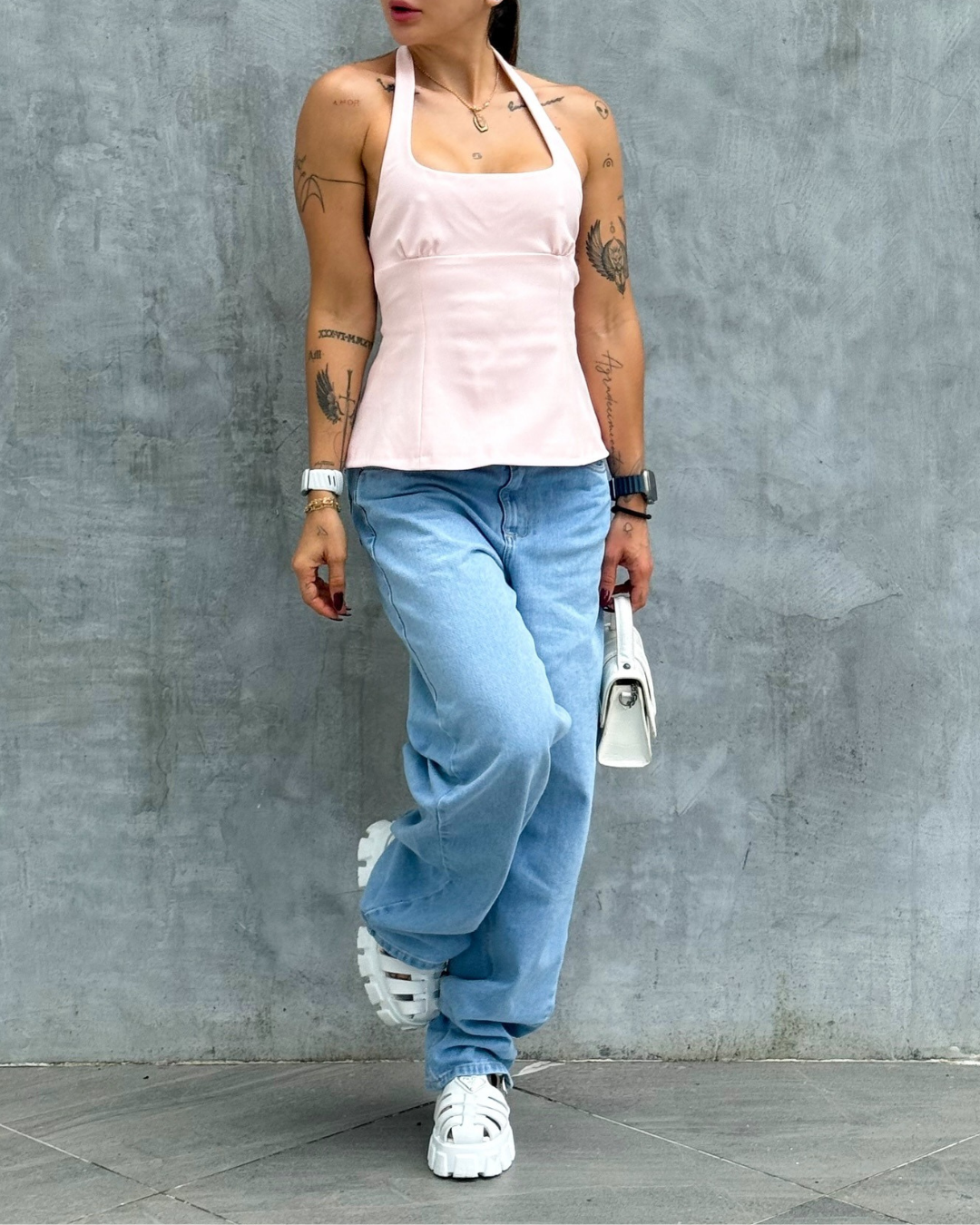 BAGGY RELAXED LIGHT BLUE ALIEN JEANS
