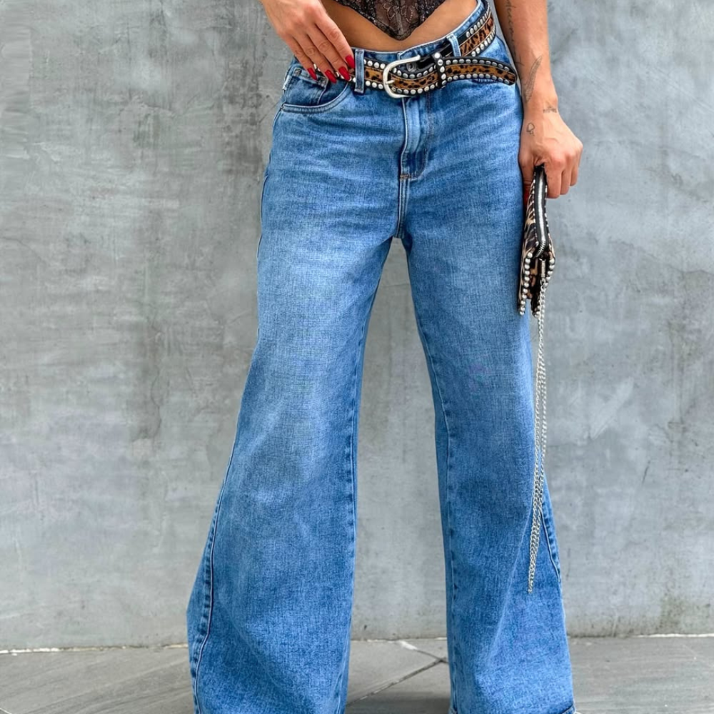 ALIEN JEANS WIDE LEG BLUE GIRLS