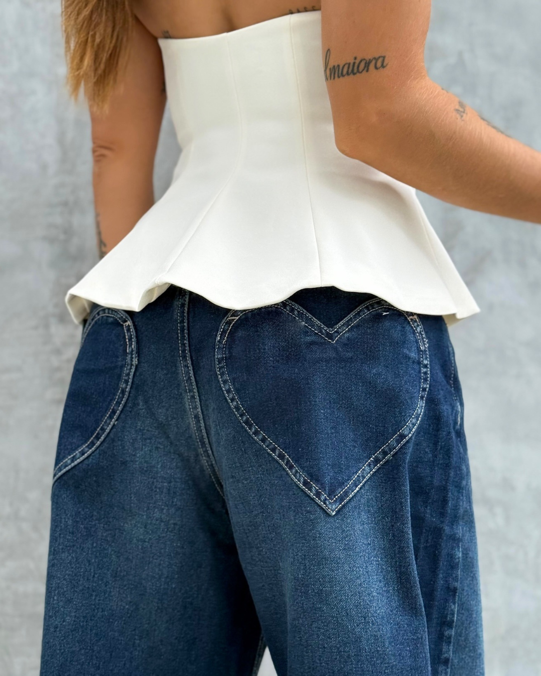 BAGGY RELAXED DARK BLUE ALIEN JEANS