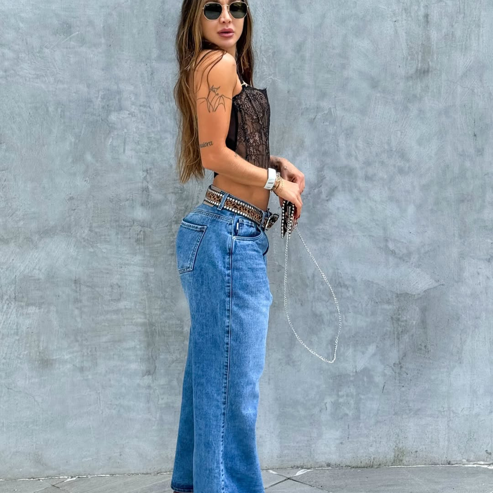 ALIEN JEANS WIDE LEG BLUE GIRLS