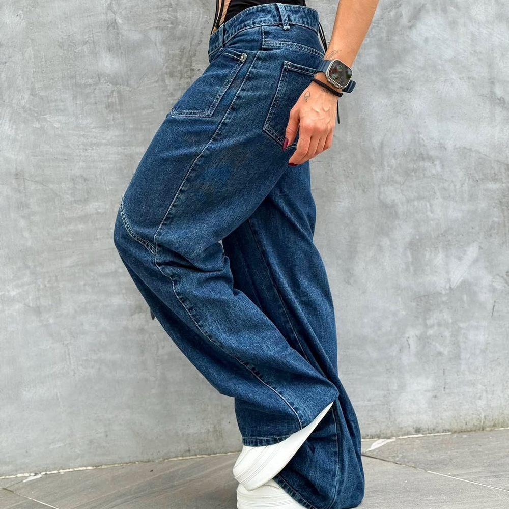 DARK BLUE  BARREL ALIEN JEANS
