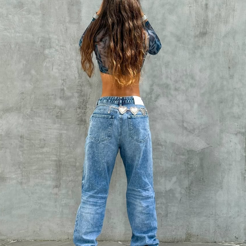 Low Rise Straight Jeans ladies ALIEN JEANS