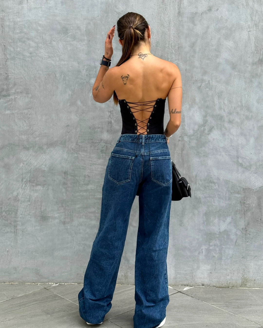DARK BLUE  BARREL ALIEN JEANS