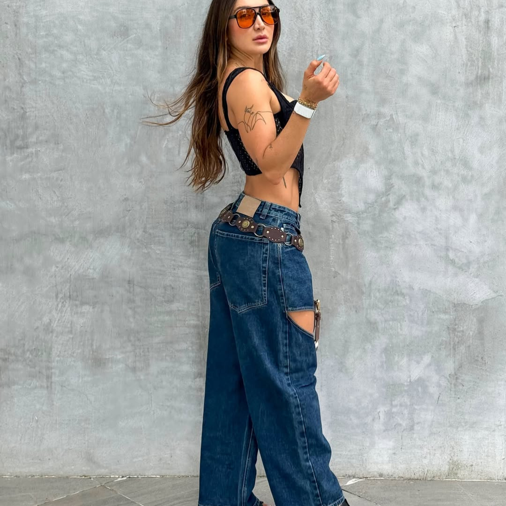 BARREL DARK BLUE ALIEN JEANS CUT OUT
