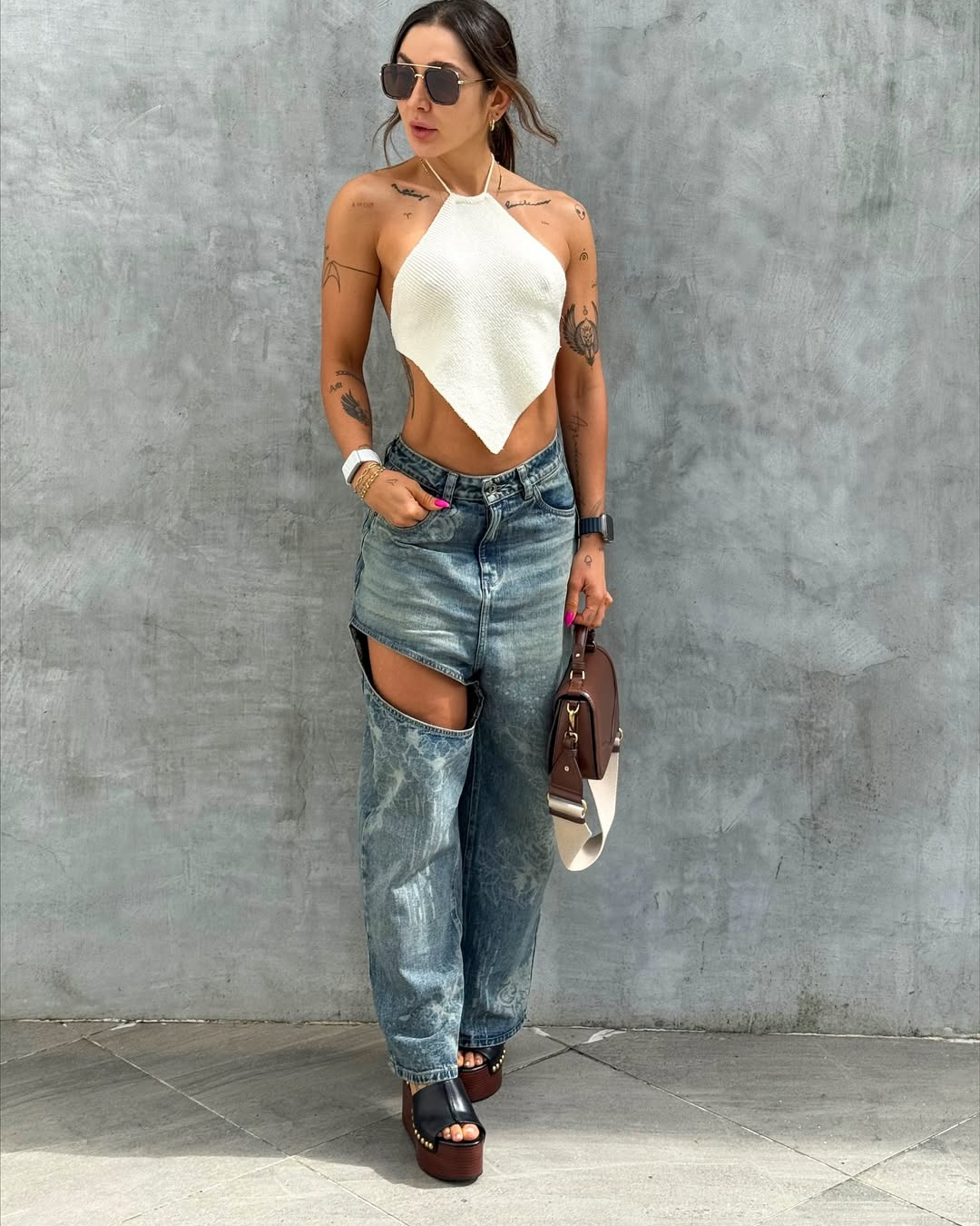 Ladies Low Rise Barrel Alien Jeans