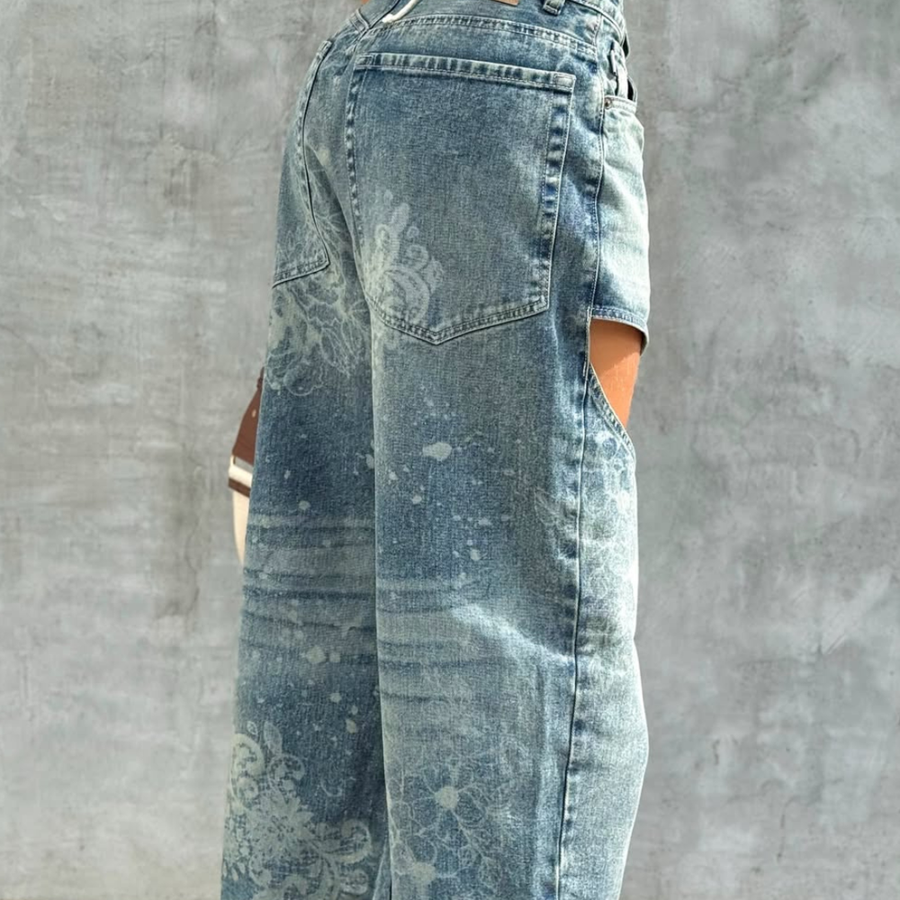 Ladies Low Rise Barrel Alien Jeans