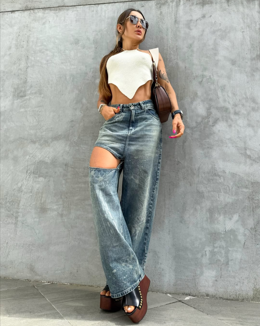 Ladies Low Rise Barrel Alien Jeans