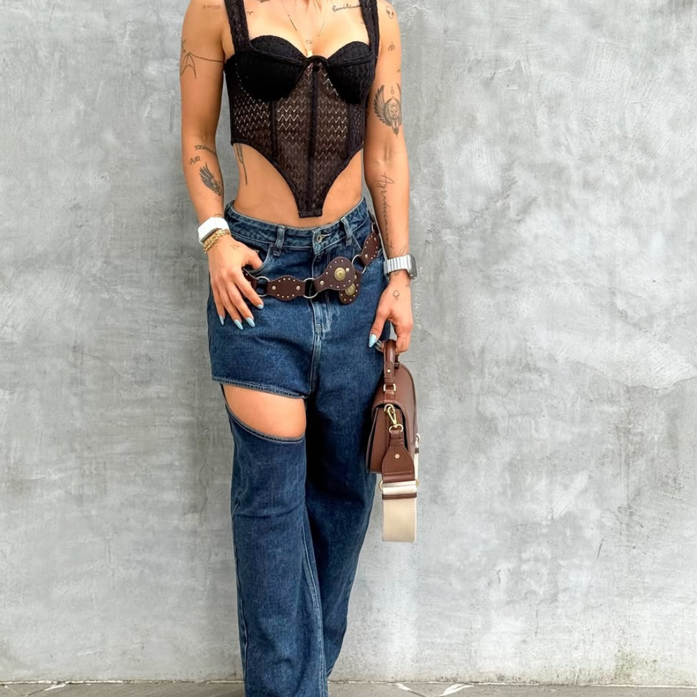 BARREL DARK BLUE ALIEN JEANS CUT OUT