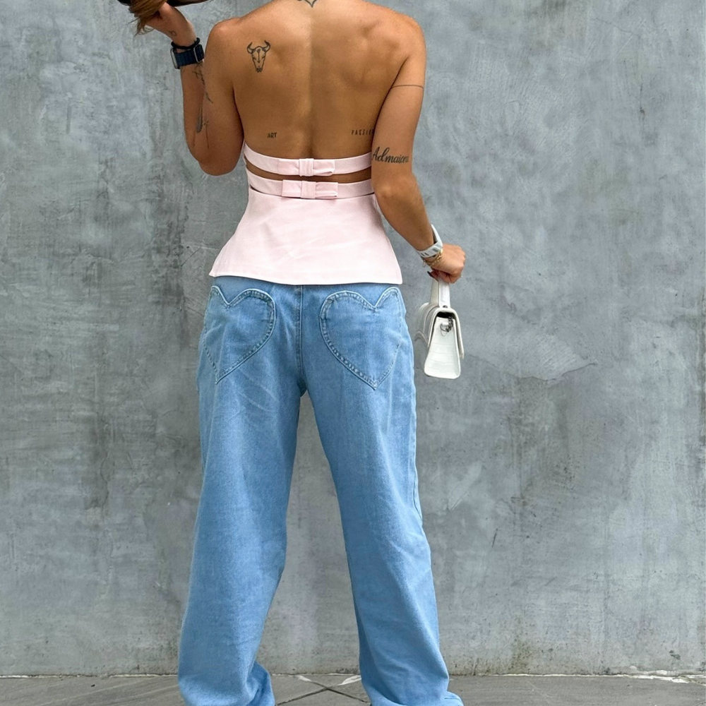 BAGGY RELAXED LIGHT BLUE ALIEN JEANS